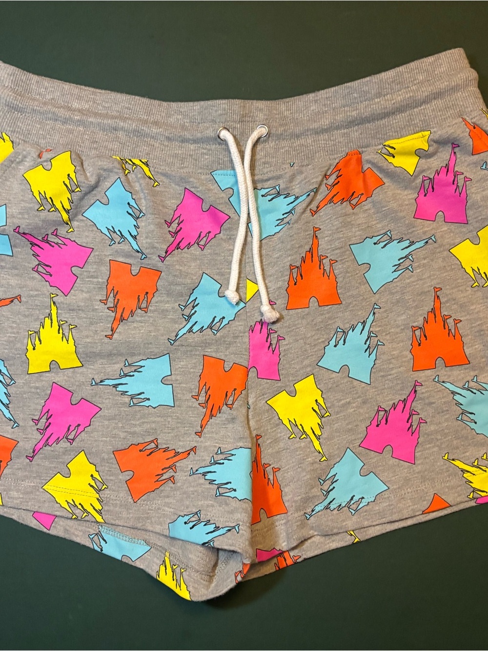 Walt Disney World Shorts Cinderella castle Neon colors 
Large